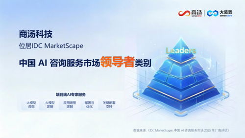 商湯科技榮膺IDC MarketScape中國AI咨詢服務市場領導者，以技術開發引領行業創新